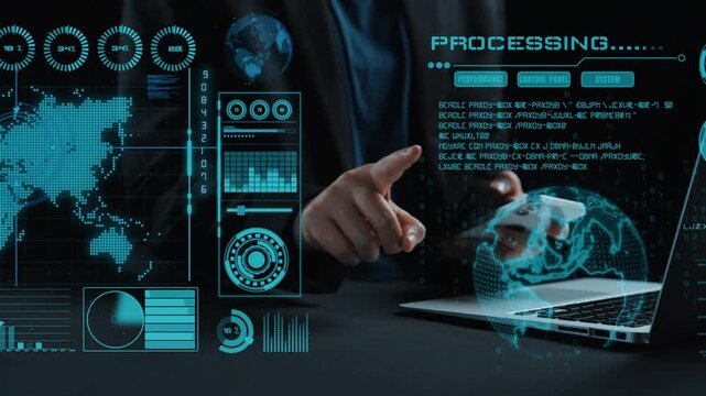 Explore the intersection of business and data analytics in this dynamic image showing interactive graphs and charts on a laptop screen, emphasizing modern decision-making. Cipher