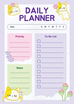 Colorful Cute Daily Planner.eps