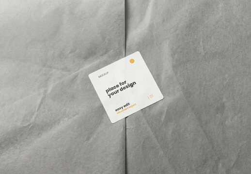 Square Sticker Closing Paper Mockup