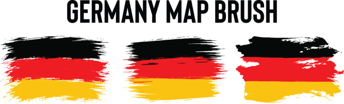 Germany flag brush strokes isolated on white background