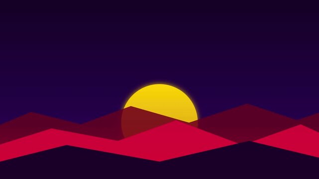sunset horizon glow abstract minimal vector background
