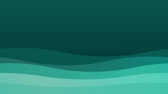 Teal Ocean Wave Abstract Fluid Vector Background Loop