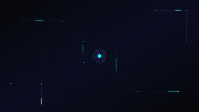 tech circuit board glowing nodes vector animation