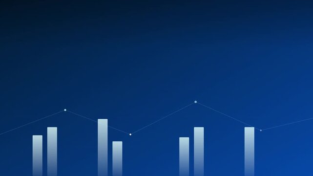 Tech Data Visualization Blue Vector Slide Background
