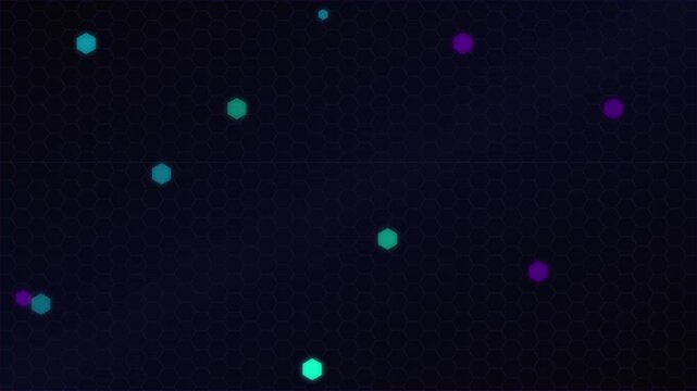 Techno Hexagon Pulse Data Center Motion Background