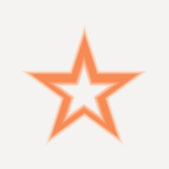 Obraz premium Orange glowing star shape vector