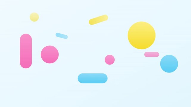vibrant candy color abstract shapes vector motion graphic
