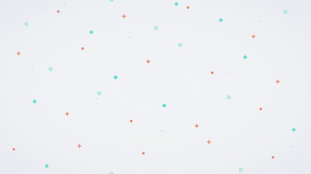 vibrant coral mint symbol rain vector loop