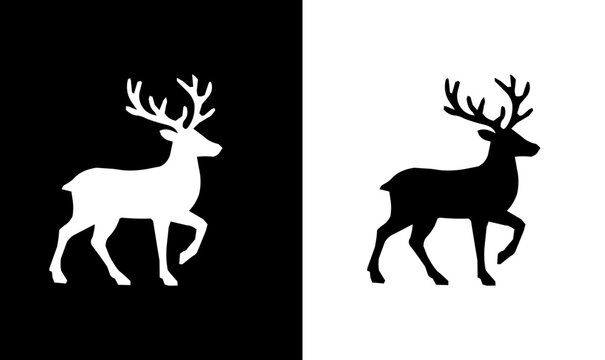 deer silhouette set vector illustration, leaping deer silhouette vector, illustration, silhouette set of deer vector illustration, set of black deer silhouette, black deer silhouette, set, art, deer, 