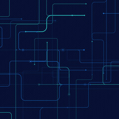Fototapeta premium Clean Circuit Line Dots Vector Background