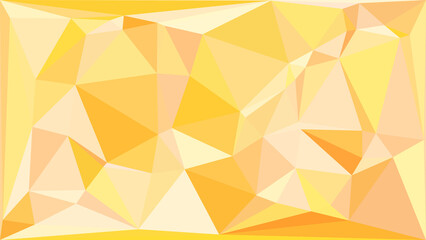 Fototapeta premium Abstract yellow geometric low poly background with triangular shapes and soft light gradients.