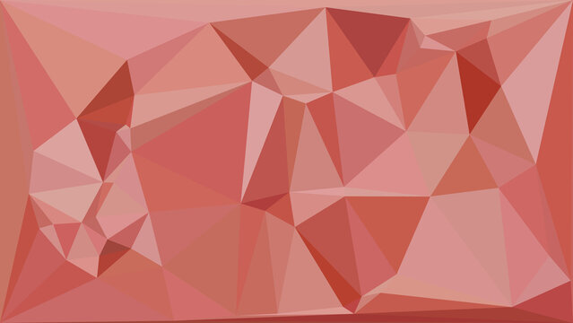 Abstract coral pink geometric low poly background with triangular shapes and modern texture.