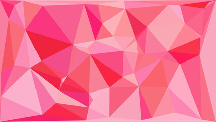 Obraz premium Vibrant pink geometric background featuring low poly triangles for creative artistic design.
