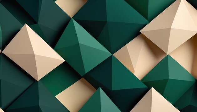 Geometric pyramids arranged in layered abstract pattern
