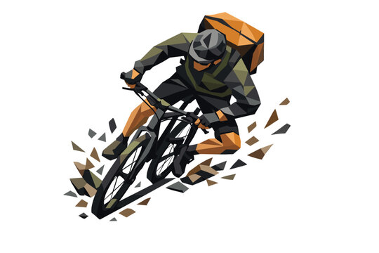 courier bike sprint, the obstacle and tension moment where the courier swerves to avoid an unseen hazard, body tilting sharply