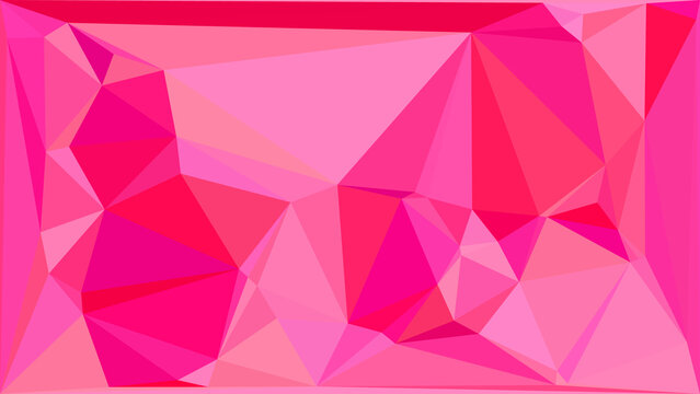 Bright pink geometric low poly background with abstract triangular mosaic pattern design
