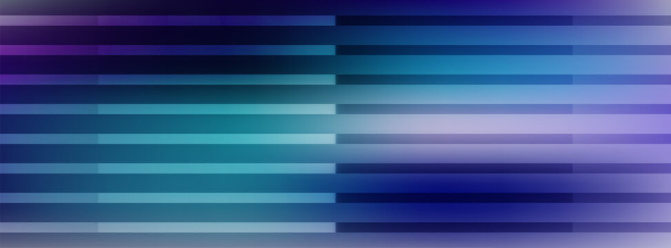 Abstract dark blue and purple gradient background banner with horizontal stripes, modern geometric tech neon linear parallel line backdrop vector.