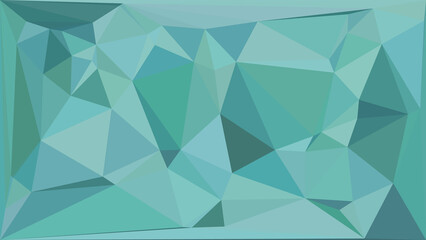 Obraz premium Abstract teal geometric background with low poly triangular pattern for modern web design layout