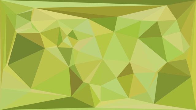 Abstract lime green geometric background with low poly triangular pattern for modern web design