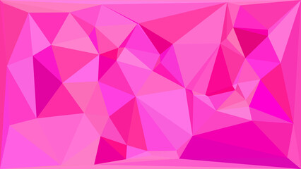Obraz premium Intense hot pink and magenta geometric low poly background with abstract triangular crystal art