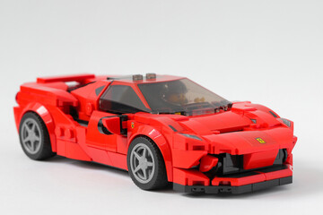 Naklejka premium Lego car Ferrari F8 Tributo