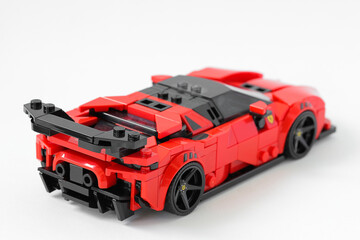 Naklejka premium Lego car Ferrari SF90 Stradale