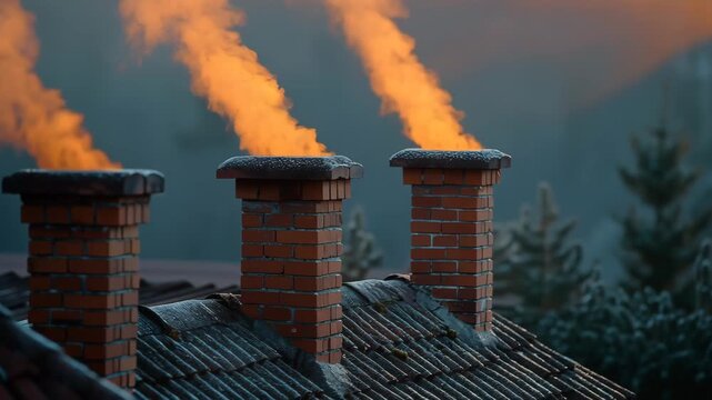 smoke from a chimney