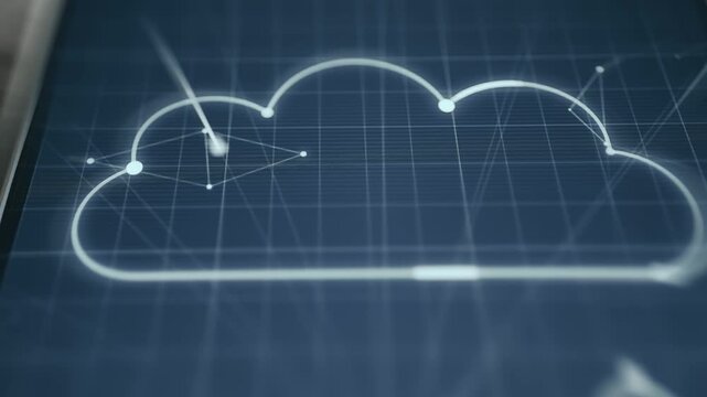 Graphics representing cloud computing and technology concepts