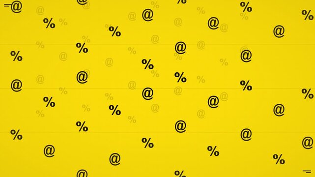 vibrant yellow and black industrial tech symbol rain