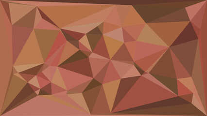 Fototapeta premium Abstract copper brown geometric low poly background with triangular shapes for digital design