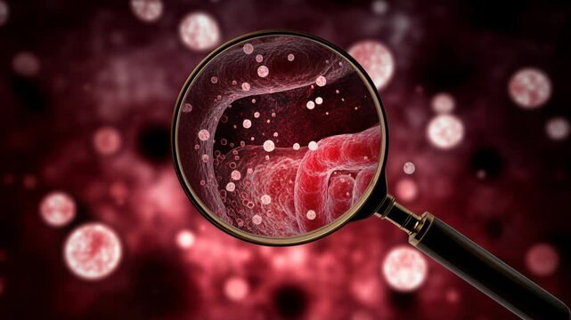 Study shows stomach under magnification with tumor in gastric cancer research setting