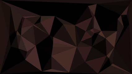 Fototapeta premium Dark muted brown geometric low poly background with subtle triangular shapes and elegant texture