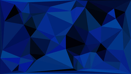 Obraz premium Abstract geometric background with dark blue triangular shapes in a modern low poly mosaic style