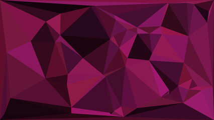 Obraz premium Deep magenta low poly geometric background with abstract triangular shapes for creative projects
