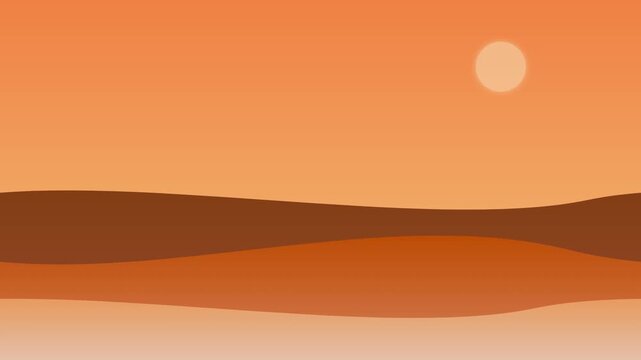 warm sand dunes abstract desert vector animation