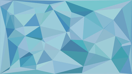 Obraz premium Abstract geometric background with cyan and teal low poly triangles for modern graphic design