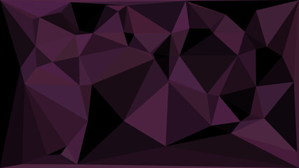 Fototapeta premium Dark purple abstract geometric low poly background with triangular shapes for modern digital art.