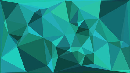 Fototapeta premium Abstract geometric background with vibrant teal and blue triangles for modern digital design