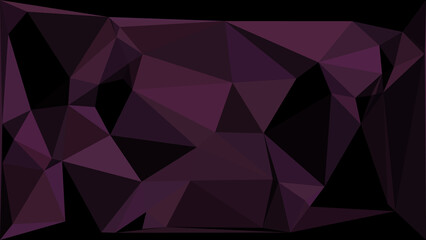 Fototapeta premium Elegant dark violet low poly background with geometric triangular shapes for artistic design