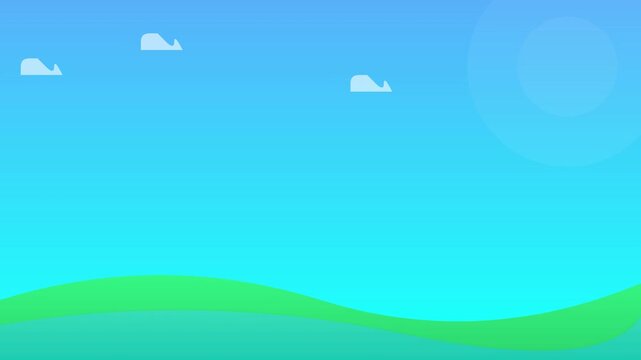 clean eco friendly wind turbine energy animation