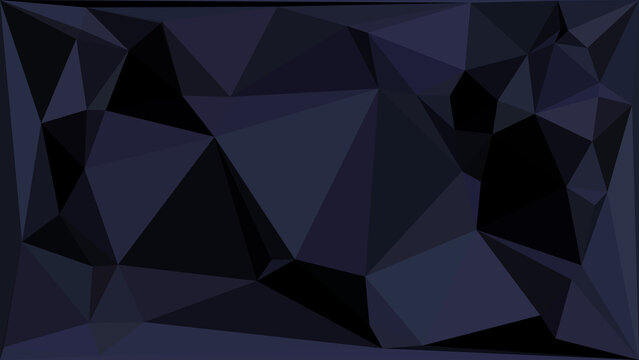 Elegant dark blue geometric background featuring abstract low poly triangular mesh design