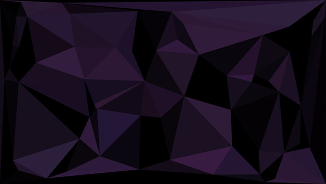 Abstract dark purple low poly background with geometric triangular shapes for modern design