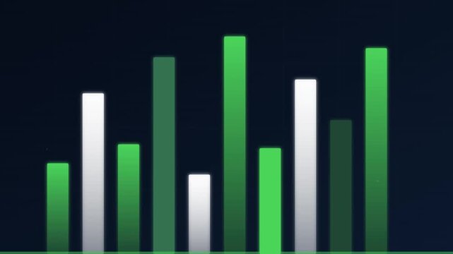 Corporate Abstract Pillar Growth Chart Vector Loop