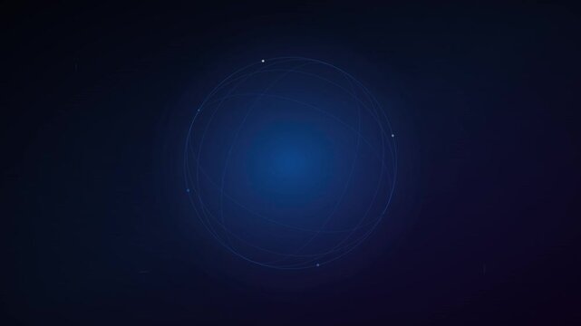 corporate blue sphere network abstract vector motion graphic