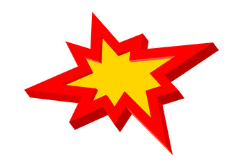 Obraz premium Retro explosion sign with comic 3D look, for sale sticker