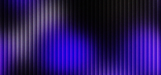 Abstract purple vertical lines background with soft glowing light. Dark violet striped pattern with blurred neon gradients. Futuristic linear texture for technology banners and web headers.