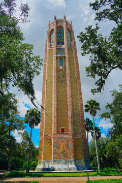 The landscape of Bok tower garden in lake wales of Florida