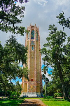 The landscape of Bok tower garden in lake wales of Florida
