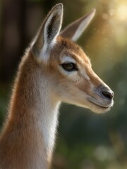 Obraz premium Gentle Lama With Soft Expressive Eyes Standing in a Natural Setting