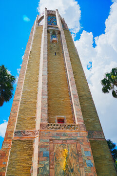 The landscape of Bok tower garden in lake wales of Florida